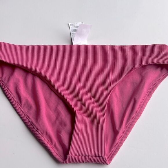 ROXY Juniors' Love The Comber Bikini Bottoms Size XLarge Ribbed Swim Pink New - Picture 8 of 13